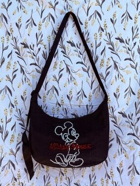 Custom Hand-Bedazzled Mickey Mouse Shoulder Bag